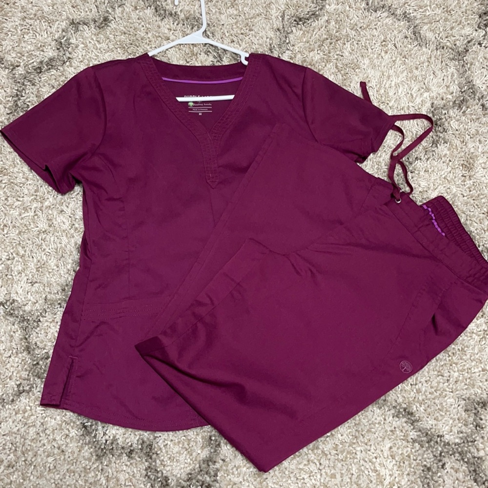 Healing hands scrub top and bottom
